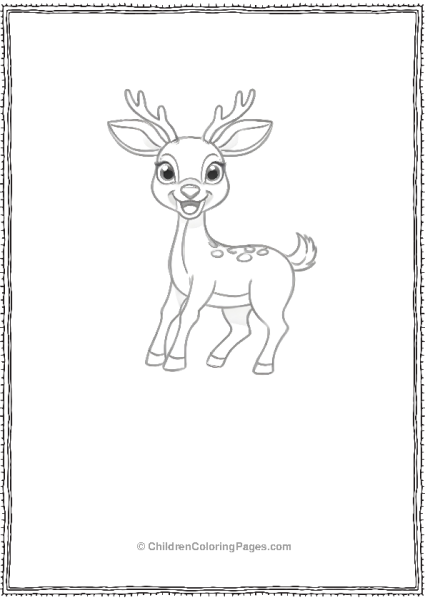 A Happy Deer Scaled Free PDF Printable