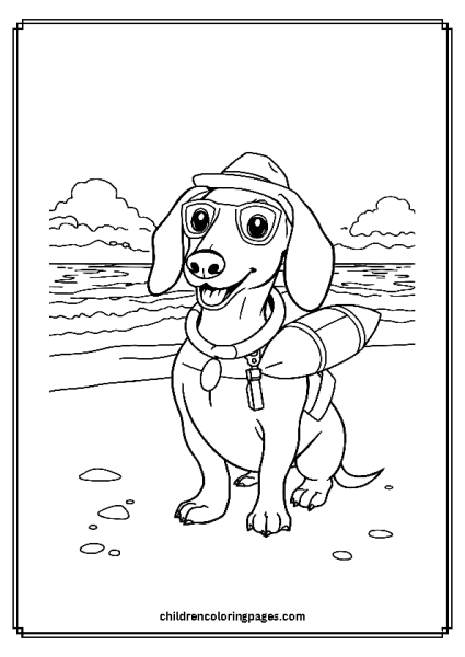 A Lifeguard Dachshund Free PDF Printable