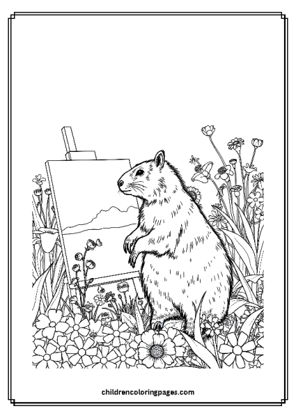 Artist Capybara Free PDF Printable