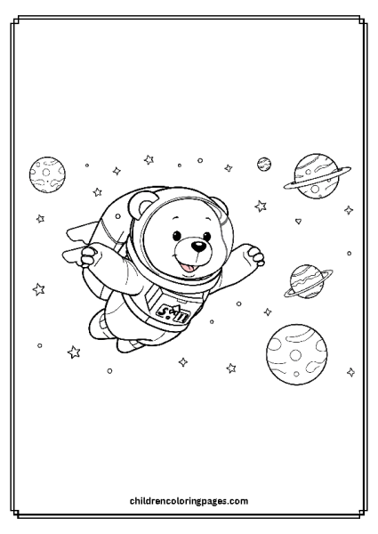 Astronaut Bear Free PDF Printable