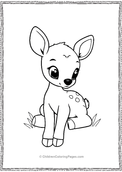 Baby Deer Sitting Down Scaled Free PDF Printable