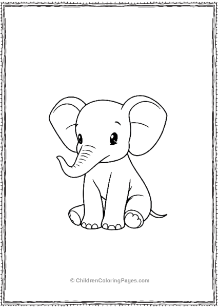 Baby Elephant Scaled Free PDF Printable