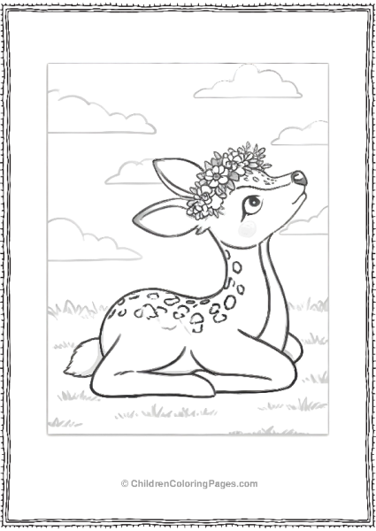 Bambi In A Crown Scaled Free PDF Printable