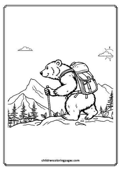 Bear Hiking Free PDF Printable