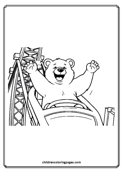 Bear On A Rollercoaster Free PDF Printable