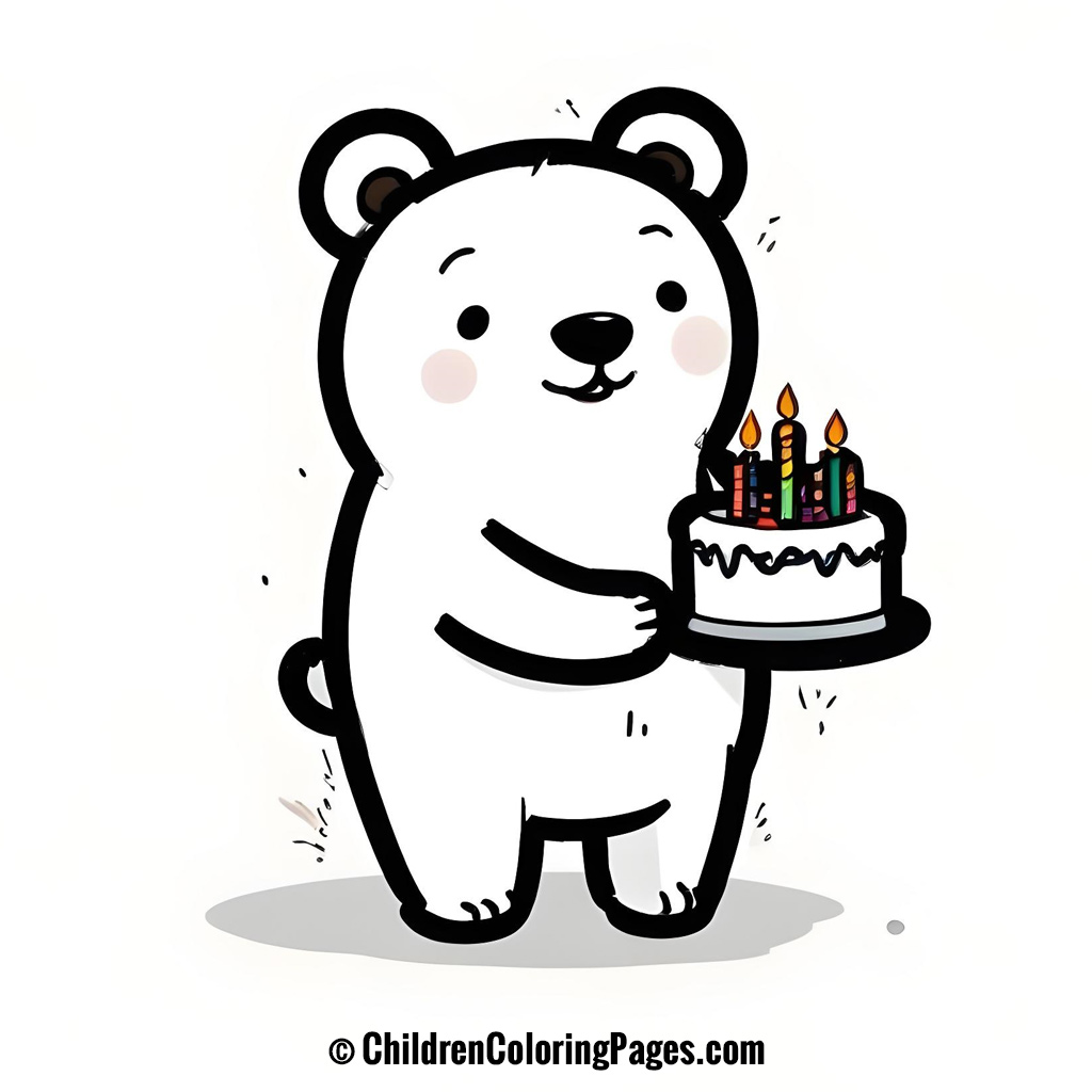 Bear With Birthday Cake