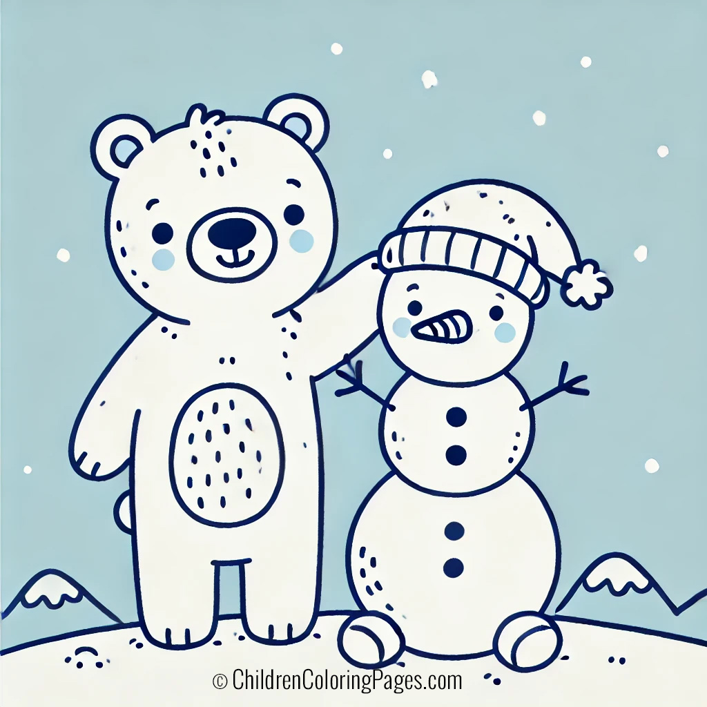 Bear With Snowman