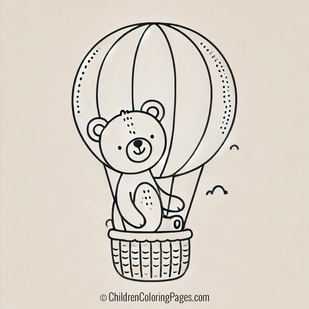 Bear In A Hot Air Balloon