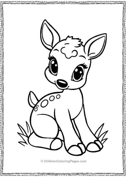 Big Eyed Deer Scaled Free PDF Printable