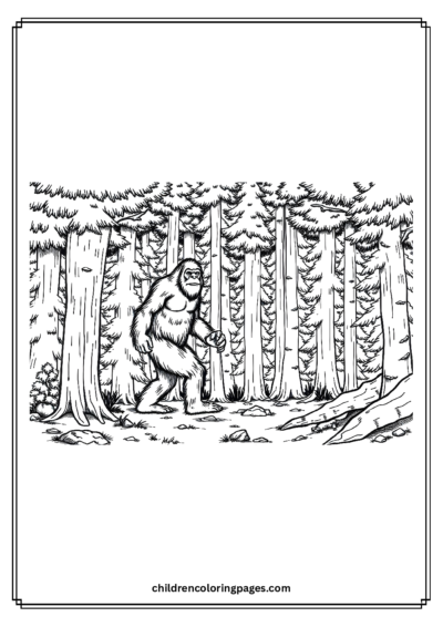 Big Foot In A Dense Forest Free PDF Printable