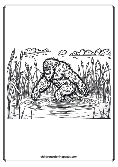 Big Foot In A Swamp Free PDF Printable