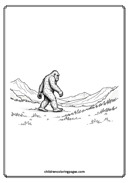 Big Foot In A Valley Free PDF Printable