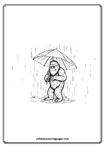 Big Foot In The Rain Free PDF Printable