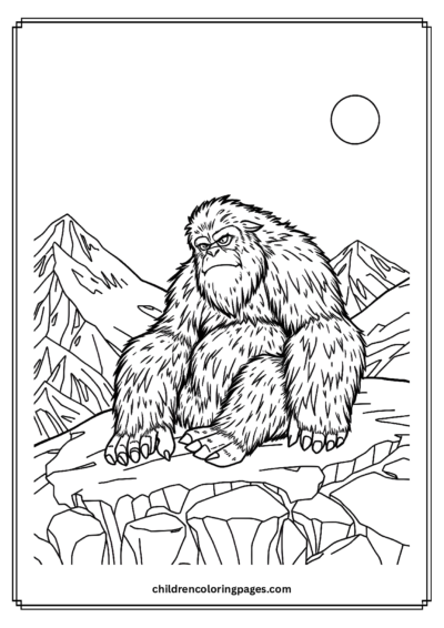 Big Foot Sitting On A Glacier Free PDF Printable