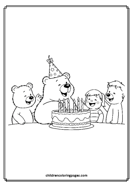 Birthday Bear Free PDF Printable