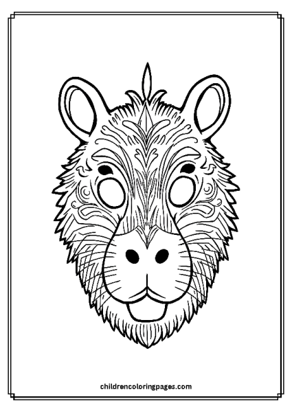 Capybara Face Mask Free PDF Printable