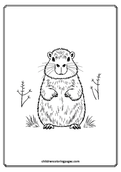 Capybara Greeting Card Free PDF Printable