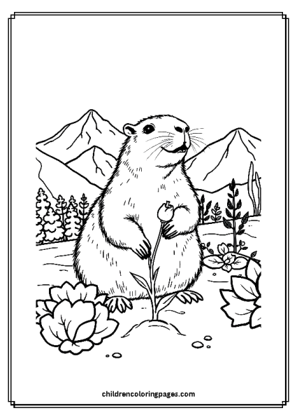 Capybara In A Vegetable Garden Free PDF Printable