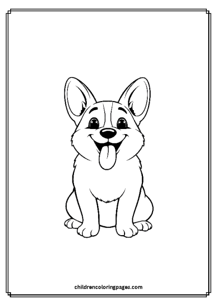 Cartoon Corgi Free PDF Printable