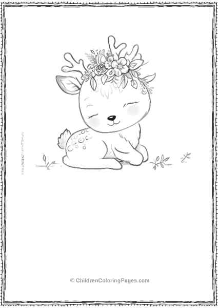 Cartoon Style Deer Scaled Free PDF Printable