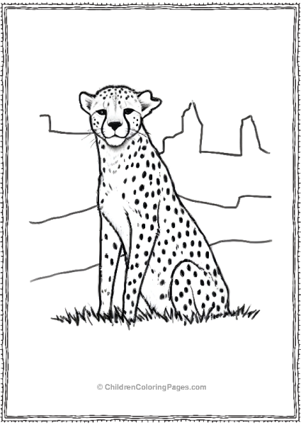 Cheetah In Grass Scaled Free PDF Printable