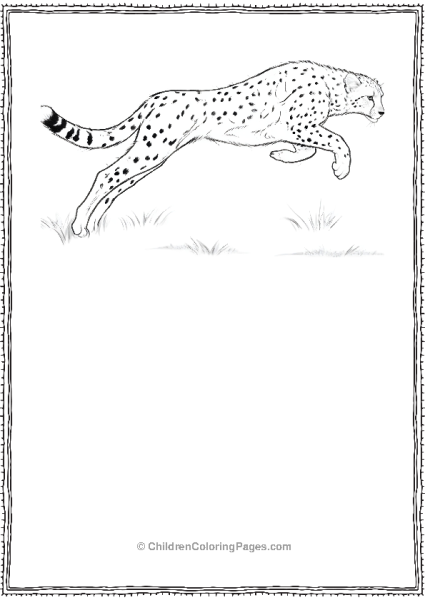 Cheetah Running Scaled Free PDF Printable