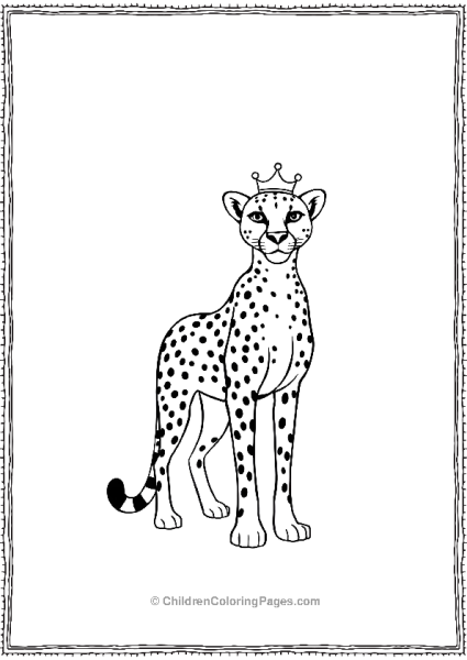 Cheetah Standing Proudly Scaled Free PDF Printable