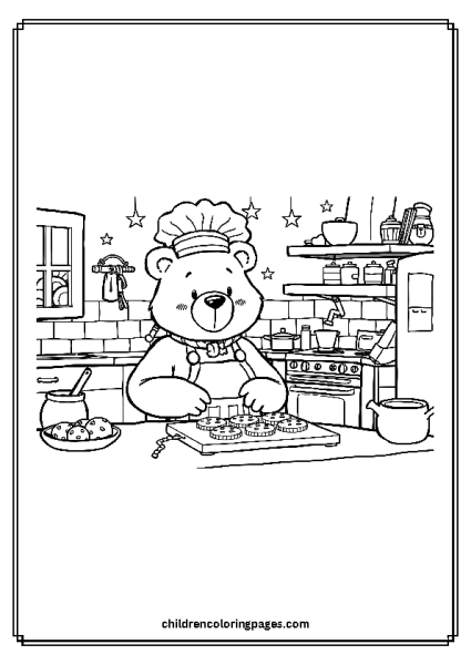 Chef Bear Free PDF Printable