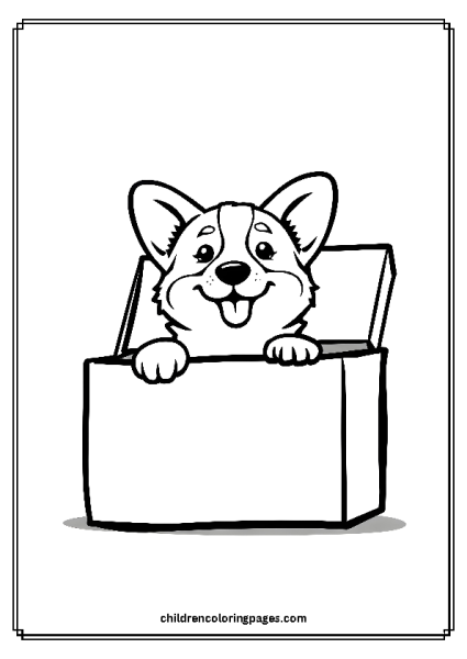 Corgi In A Box Free PDF Printable