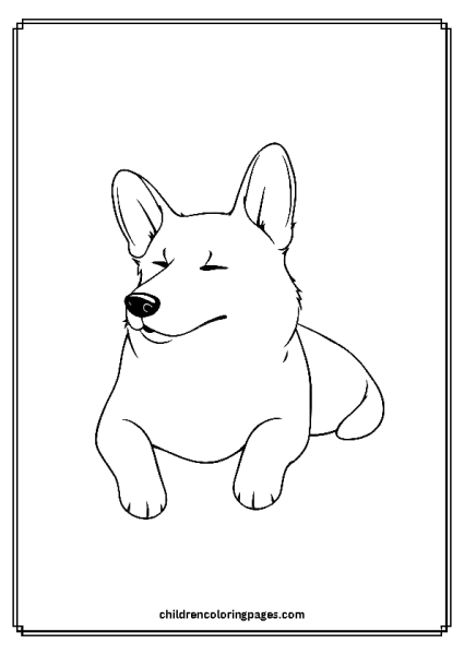 Corgi Sleeping Free PDF Printable