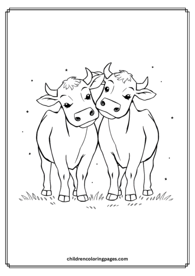 Cow Bestfriends Free PDF Printable