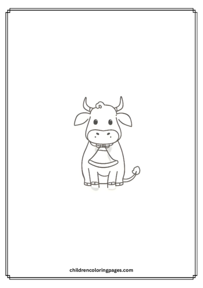 Cow With A Big Bell Free PDF Printable