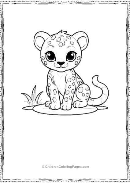 Cute Baby Cheetah Scaled Free PDF Printable