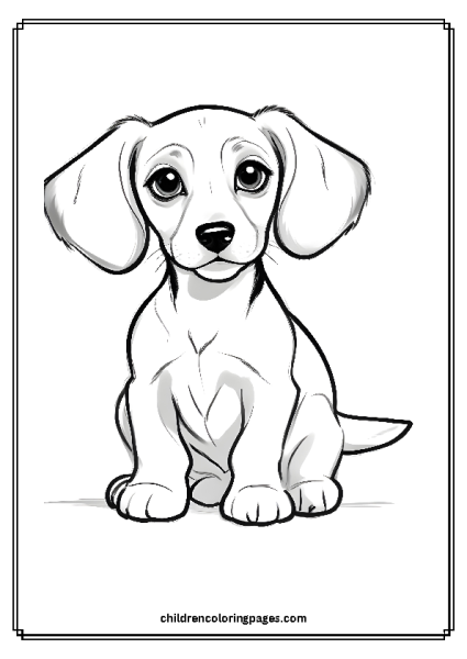 Cute Dachshund Free PDF Printable