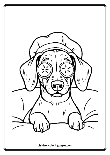 Dachshund At A Doggy Spa Free PDF Printable