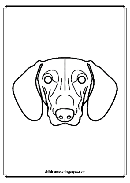 _Dachshund Face View Free PDF Printable