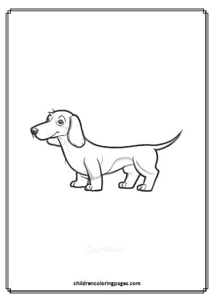 Dachshund Full Body Free PDF Printable