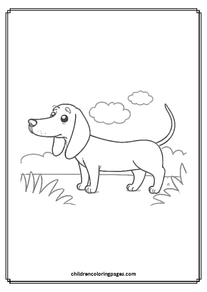 Dachshund Under The Sky Free PDF Printable