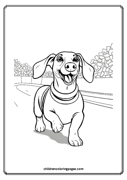 Dachshund Winning A Race Free PDF Printable