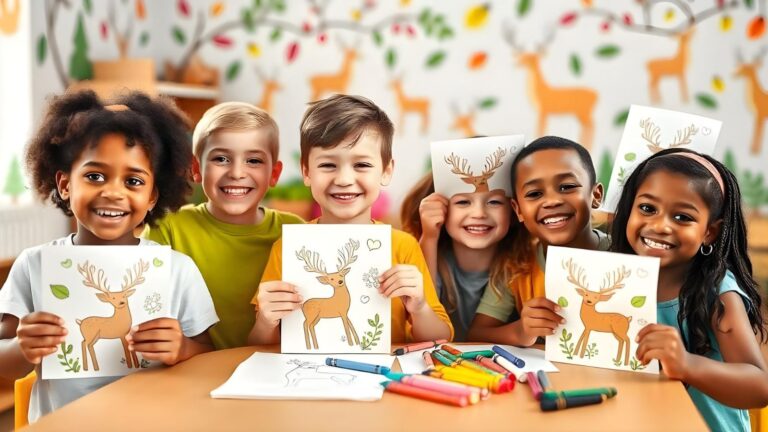 Deer Children Coloring Pages