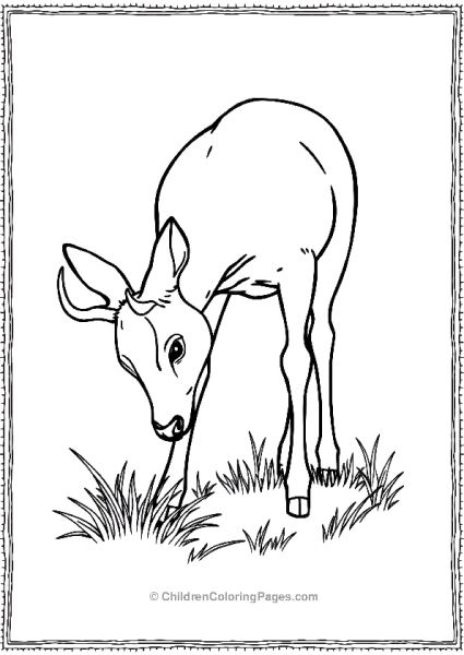 Deer Grazing Scaled Free PDF Printable