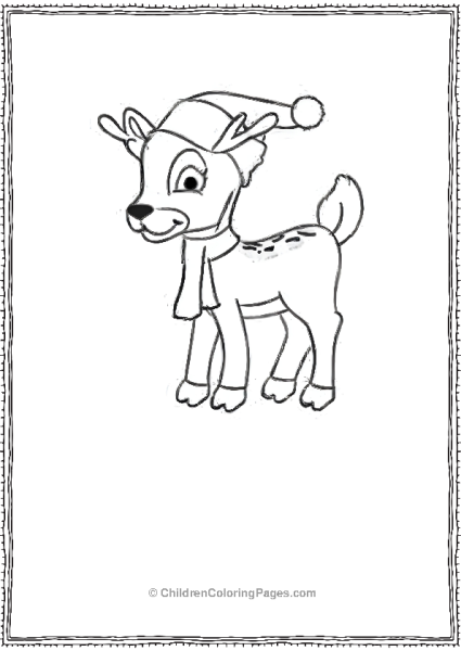 Deer In A Cap Scaled Free PDF Printable