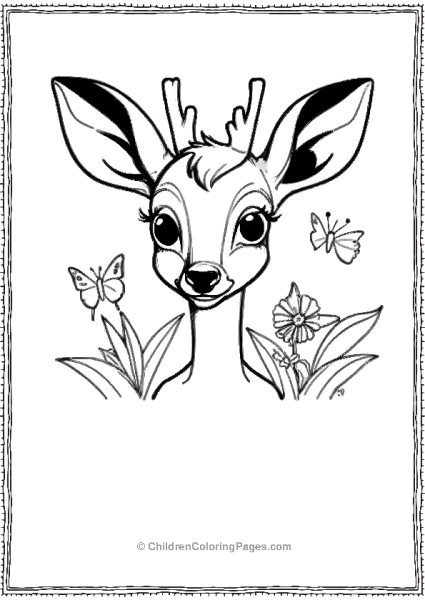 Deer In Flowera Scaled Free PDF Printable