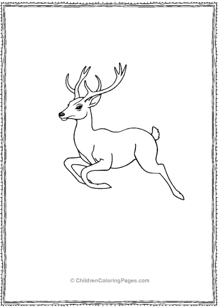 Deer Running Scaled Free PDF Printable