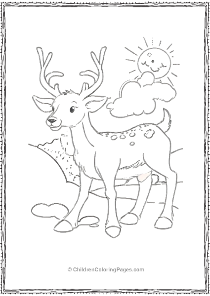 Deer Standing In A Filed Scaled Free PDF Printable