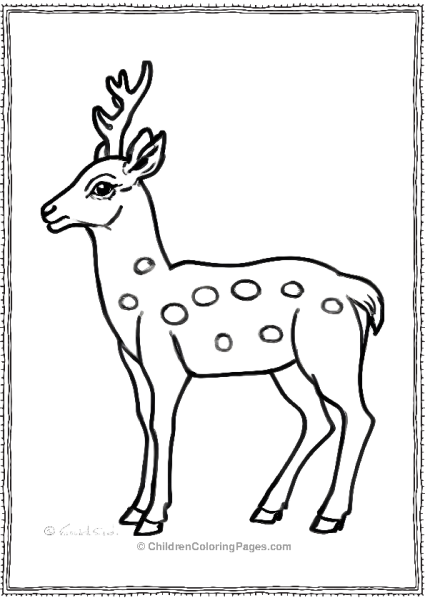 Dotted Deer Scaled Free PDF Printable