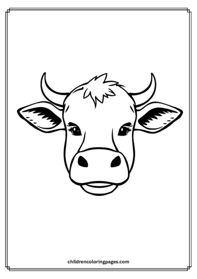 Face Of A Cow Free PDF Printable