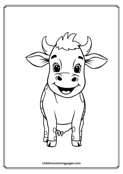 Happy Baby Cow Free PDF Printable