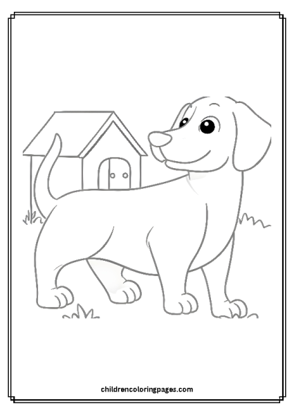 Happy Dachshund Free PDF Printable