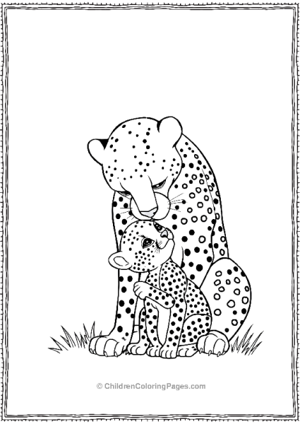 Mother Cheetah Scaled Free PDF Printable